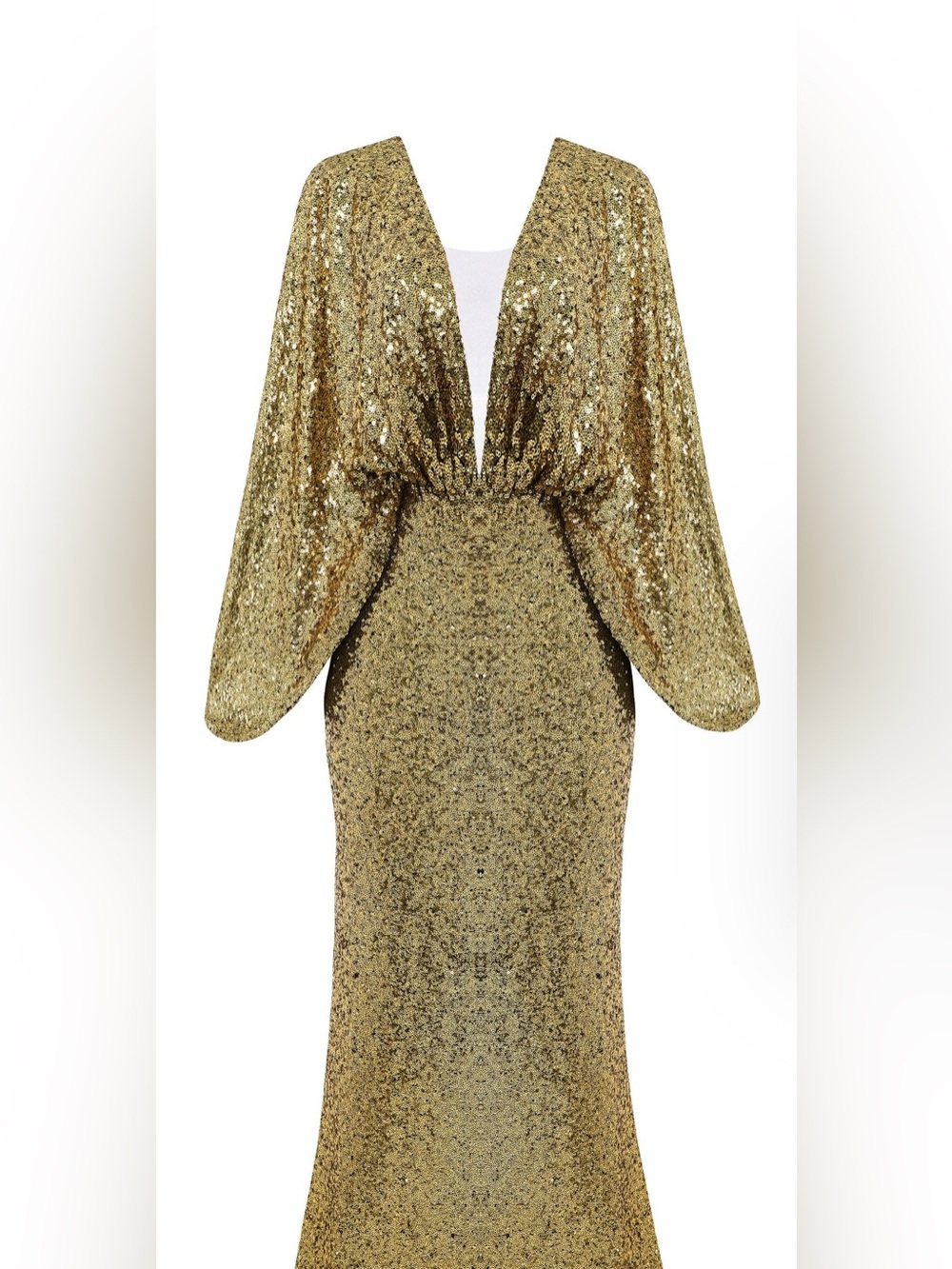 Plus Size Gold Sequin Maxi Dress